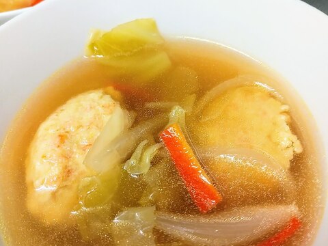 熱々！中華風鶏つくねの野菜スープ